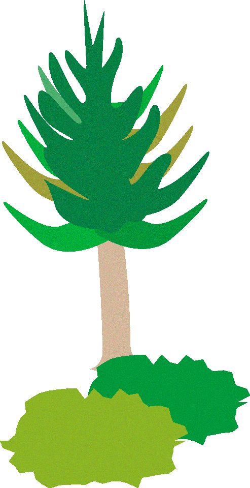 1本の木と草むら