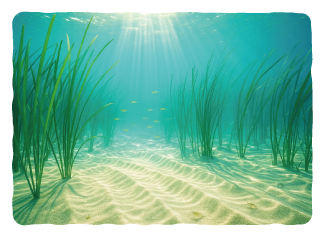 海中に生えているアマモ